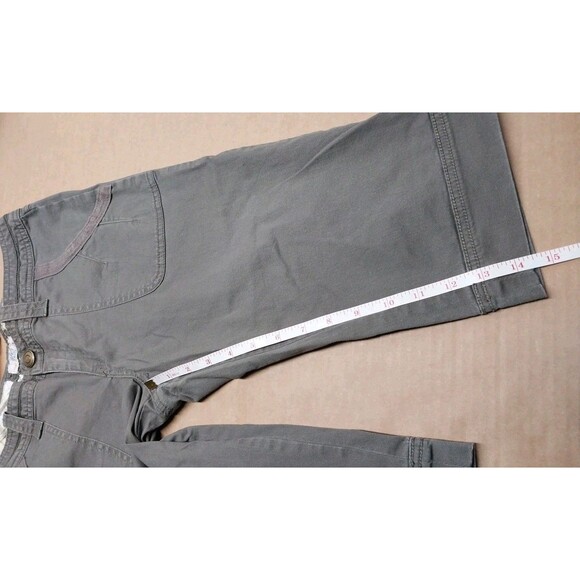 SO Juniors Womens Size 7 Capri Pants Khaki Brown Wear It Declare It Cute Comfy - Picture 10 of 13